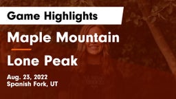 Maple Mountain  vs Lone Peak Game Highlights - Aug. 23, 2022