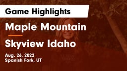 Maple Mountain  vs Skyview Idaho Game Highlights - Aug. 26, 2022