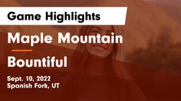 Maple Mountain  vs Bountiful  Game Highlights - Sept. 10, 2022