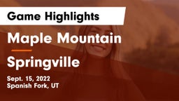 Maple Mountain  vs Springville  Game Highlights - Sept. 15, 2022