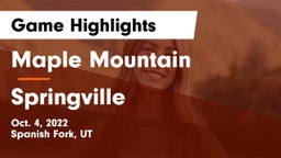 Maple Mountain  vs Springville  Game Highlights - Oct. 4, 2022