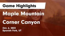 Maple Mountain  vs Corner Canyon  Game Highlights - Oct. 6, 2022