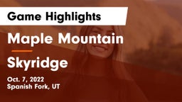 Maple Mountain  vs Skyridge  Game Highlights - Oct. 7, 2022