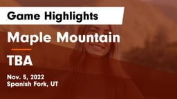 Maple Mountain  vs TBA Game Highlights - Nov. 5, 2022