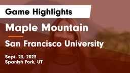 Maple Mountain  vs San Francisco University  Game Highlights - Sept. 23, 2023