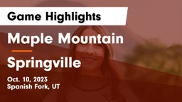 Maple Mountain  vs Springville  Game Highlights - Oct. 10, 2023