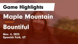 Maple Mountain  vs Bountiful Game Highlights - Nov. 4, 2023