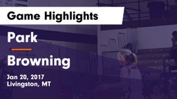 Park  vs Browning  Game Highlights - Jan 20, 2017