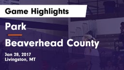 Park  vs Beaverhead County  Game Highlights - Jan 28, 2017