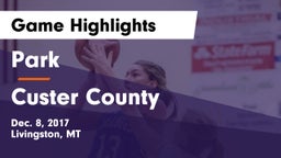 Park  vs Custer County  Game Highlights - Dec. 8, 2017
