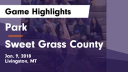 Park  vs Sweet Grass County  Game Highlights - Jan. 9, 2018