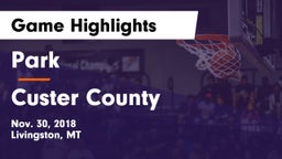 Park  vs Custer County  Game Highlights - Nov. 30, 2018