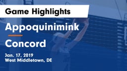 Appoquinimink  vs Concord  Game Highlights - Jan. 17, 2019