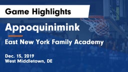 Appoquinimink  vs East New York Family Academy Game Highlights - Dec. 15, 2019