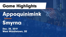 Appoquinimink  vs Smyrna  Game Highlights - Dec. 28, 2019