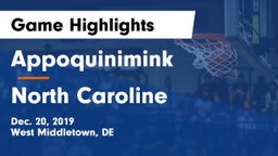 Appoquinimink  vs North Caroline  Game Highlights - Dec. 20, 2019