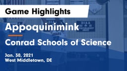 Appoquinimink  vs Conrad Schools of Science Game Highlights - Jan. 30, 2021