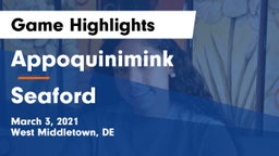 Appoquinimink  vs Seaford  Game Highlights - March 3, 2021