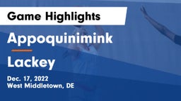Appoquinimink  vs Lackey  Game Highlights - Dec. 17, 2022