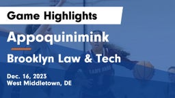 Appoquinimink  vs Brooklyn Law & Tech Game Highlights - Dec. 16, 2023
