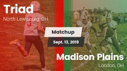 Matchup: Triad  vs. Madison Plains  2019