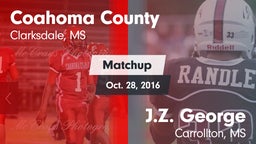 Matchup: Coahoma County High  vs. J.Z. George  2016