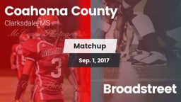 Matchup: Coahoma County High  vs. Broadstreet  2017