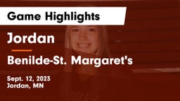Jordan  vs Benilde-St. Margaret's  Game Highlights - Sept. 12, 2023