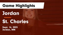 Jordan  vs St. Charles  Game Highlights - Sept. 16, 2023