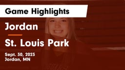 Jordan  vs St. Louis Park  Game Highlights - Sept. 30, 2023