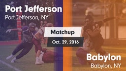 Matchup: Port Jefferson High vs. Babylon  2016