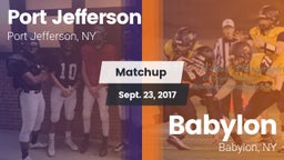 Matchup: Port Jefferson High vs. Babylon  2017