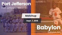 Matchup: Port Jefferson High vs. Babylon  2018