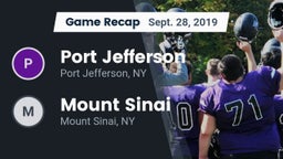 Recap: Port Jefferson  vs. Mount Sinai  2019
