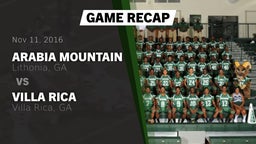 Recap: Arabia Mountain  vs. Villa Rica  2016