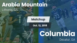 Matchup: Arabia Mountain vs. Columbia  2018