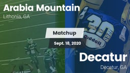 Matchup: Arabia Mountain vs. Decatur  2020