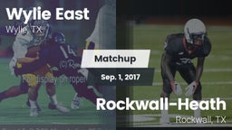 Matchup: Wylie East High vs. Rockwall-Heath  2017