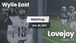 Matchup: Wylie East High vs. Lovejoy  2017
