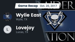 Recap: Wylie East  vs. Lovejoy  2017