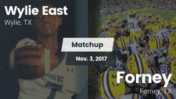 Matchup: Wylie East High vs. Forney  2017