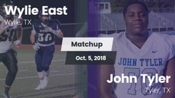 Matchup: Wylie East High vs. John Tyler  2018