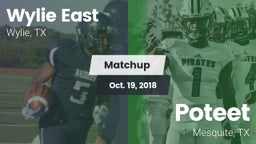 Matchup: Wylie East High vs. Poteet  2018