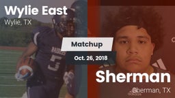 Matchup: Wylie East High vs. Sherman  2018