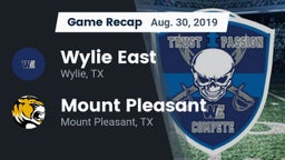 Recap: Wylie East  vs. Mount Pleasant  2019