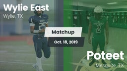 Matchup: Wylie East High vs. Poteet  2019