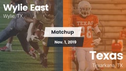 Matchup: Wylie East High vs. Texas  2019