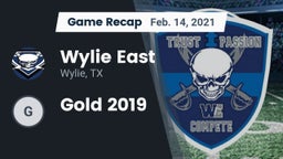 Recap: Wylie East  vs. Gold 2019 2021