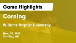 Corning  vs Willams Baptist Universtiy Game Highlights - Nov. 25, 2017