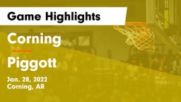 Corning  vs Piggott  Game Highlights - Jan. 28, 2022